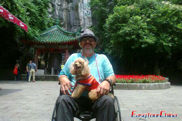 Easy Tour China Client Visiting a Park in Guilin