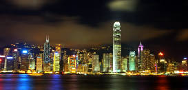 Hong Kong Victoria Harbour by Night