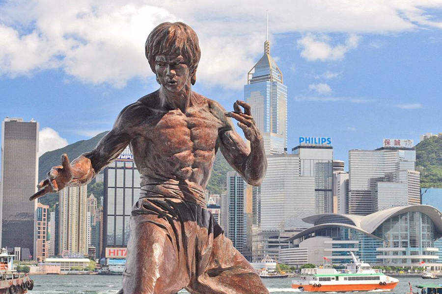 The Bruce Lee Statue at the Avenue of Stars