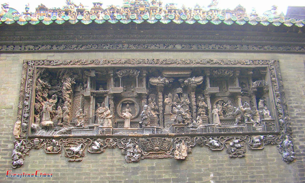 The beautiful wooden carving of Chen Family Temple