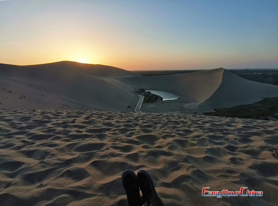 Photo of Sunset in Singing Sand Dune