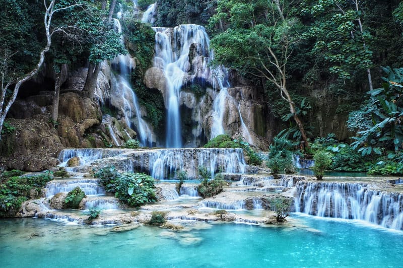 Laos Luang Prabang Kuang Si Waterfalls