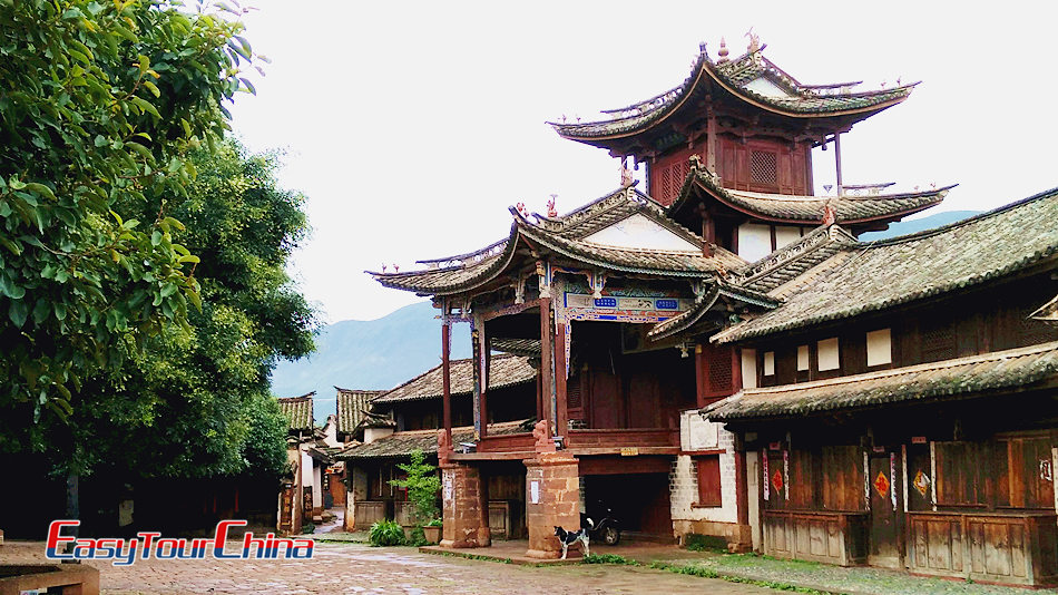 The beautiful old theater in Shaxi reminds intact