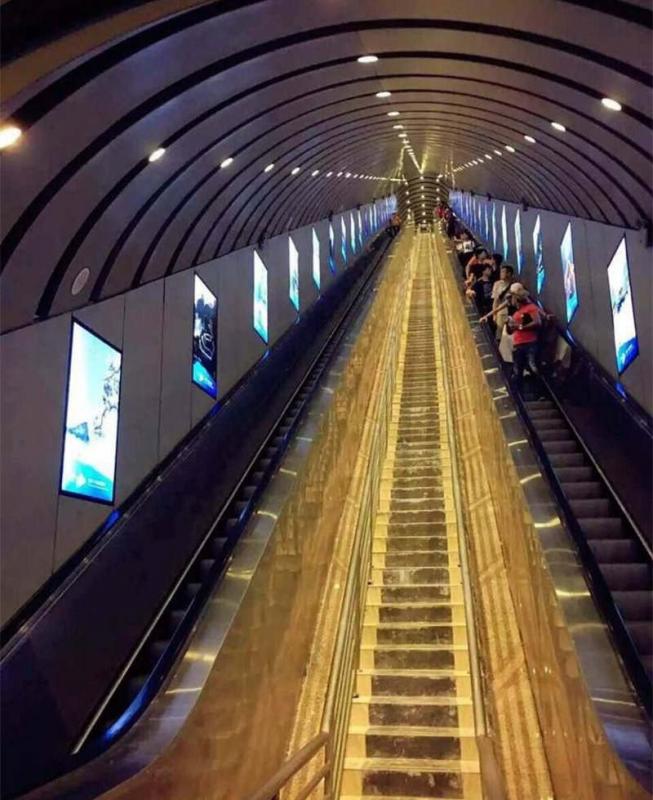 Take Tianmen Mountain Tunnel Elevator upwards