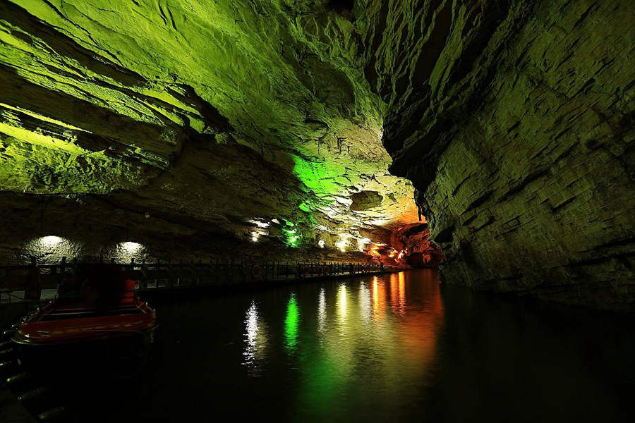 The Underground River at Yellow Dragon Cave